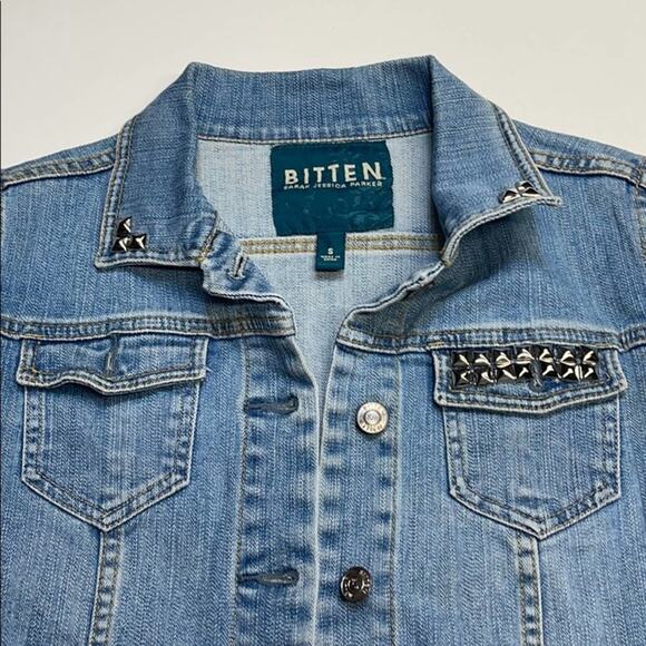 BITTEN Womens Small Blue Jean Jacket - Picture 2 of 5